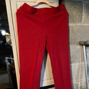 Beta Brand Stretch Dress "Yoga" Pants in L, Beautiful Red, Long, boot cut